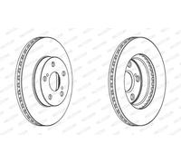 Ferodo Disco freno DDF1886C anteriore ventilato 2 pezzi