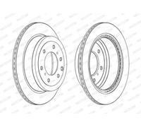 2x Disco freno ventilato DDF1965C FERODO per MITSUBISHI PAJERO IV PAJERO IV Van