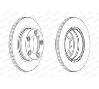 2x Disco freno ventilato DDF2023C FERODO per PORSCHE BOXSTER