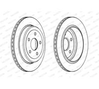 Dischi freno FERODO DDF2095C posteriore, ventilato, 2 Pezzo