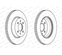 2x Disco freno ventilato DDF2186C FERODO per KIA HYUNDAI