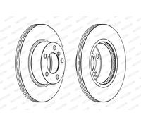 2x Disco freno ventilato DDF2195C FERODO per BMW 1 3 3 Touring 3 Gran Turismo