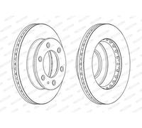 2x Disco freno ventilato DDF2459C FERODO per FORD MAZDA