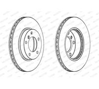 FERODO DDF258C Disco freno per ALPINA,BMW,BMW (BRILLIANCE)