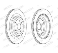 2x Disco freno ventilato DDF2630C FERODO per MERCEDES-BENZ CLASSE M GLE GLS