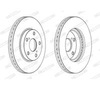 Ferodo Dischi freno DDF2653C anteriore ventilato – Coppia (2 pezzi)