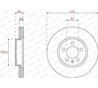 2x Disco freno ventilato DDF2664C FERODO
