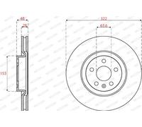Dischi freno FERODO DDF2693C anteriore, ventilato, 2 Pezzo