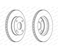 2x Disco freno ventilato DDF497 FERODO per MAZDA 323 S IV 323 C IV 323 F IV