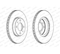2x Disco freno ventilato DDF521 FERODO per ALFA ROMEO LANCIA FIAT