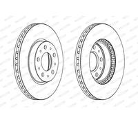 2x Disco freno ventilato DDF605C FERODO per VOLVO 940 850 940 II Familiare S70