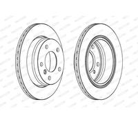 Dischi freno FERODO DDF831C posteriore, ventilato, 2 Pezzo