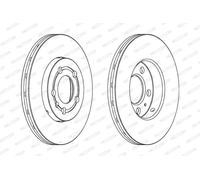 2x Disco freno ventilato DDF927C FERODO per AUDI SKODA VW SEAT
