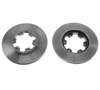 2x Disco freno ventilato DF1965 TRW per NISSAN FORD