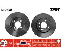 TRW DF2550 Disco freno