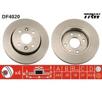 TRW DF4020 Disco freno
