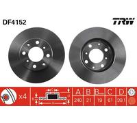 TRW DF4152 Disco freno