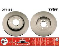 2x Disco freno ventilato DF4166 TRW per BMW 3 Touring 3 3 Coupé Z4 Roadster