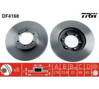 TRW Disco freno DF4168 anteriore ventilato 1 pezzo