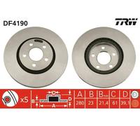 Disco freno TRW DF4190 per CHRYSLER PT CRUISER (PT_) 2.0 2004-201