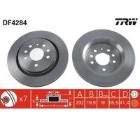2x Disco freno ventilato DF4284 TRW per CADILLAC SAAB OPEL FIAT