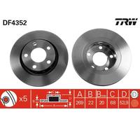 TRW DF4352 Disco freno