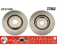 TRW Disco freno DF4749S ventilato per ALFA ROMEO 156 147 GT 2x