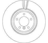 Disco freno TRW DF4775S anteriore, ventilato, 1 Pezzo