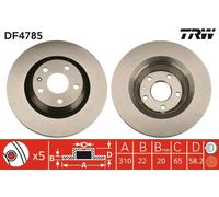 TRW DF4785 Disco freno