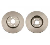 2x Disco freno ventilato DF4804 TRW per TOYOTA YARIS