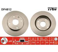 Disco freno TRW DF4812 anteriore, ventilato, 1 Pezzo