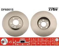 TRW DF6001S Disco freno
