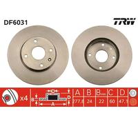 TRW DF6031 Disco freno