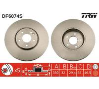 TRW DF6074S Disco freno