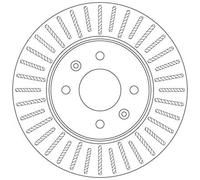 TRW Disco freno DF6198 anteriore ventilato 1 pezzo