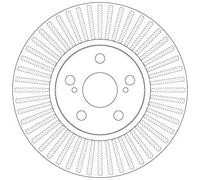 Disco freno TRW DF6234 anteriore, ventilato, 1 Pezzo