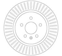 TRW Disco freno DF6371 posteriore, ventilato, 1 pezzo