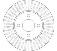 2x Disco freno ventilato DF6430 TRW per NISSAN MICRA IV NOTE