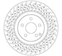 Disco freno TRW DF6433S anteriore, ventilato, perforato, 1 Pezzo