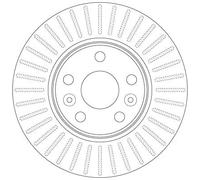 2x Disco freno ventilato DF6448 TRW per RENAULT MEGANE II Coupé-Cabriolet
