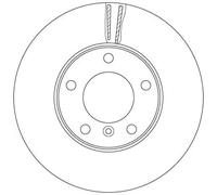 2x Disco freno ventilato DF6478S TRW per MERCEDES-BENZ CLASSE G CLASSE G Cabrio