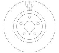 Disco freno TRW DF6480 anteriore, ventilato, 1 Pezzo