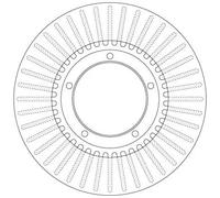 2x Disco freno ventilato DF6486 TRW per PORSCHE 911 Targa 924 911 914 944