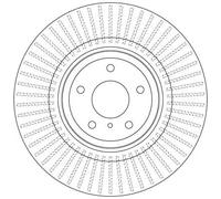 Disco freno TRW DF6498S anteriore, ventilato, 1 Pezzo