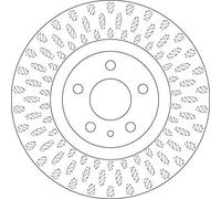TRW Disco freno DF6522 anteriore, ventilato, 1 pezzo