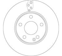 Disco freno TRW DF6548 anteriore, ventilato, 1 Pezzo