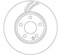 Disco freno TRW DF6591 anteriore, ventilato, 1 Pezzo