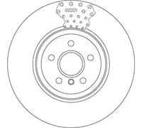 2x Disco freno ventilato DF6605S TRW per BMW 3 4 Coupé 3 Touring 4 Cabriolet