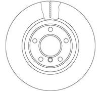 Disco freno TRW DF6616S anteriore, ventilato, altamente carbonizzato, 1 Pezzo