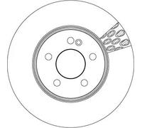 2x Disco freno ventilato DF6641S TRW per MERCEDES-BENZ CLASSE C T-Model CLASSE C